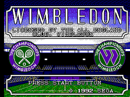 Wimbledon (Europe) Title Screen